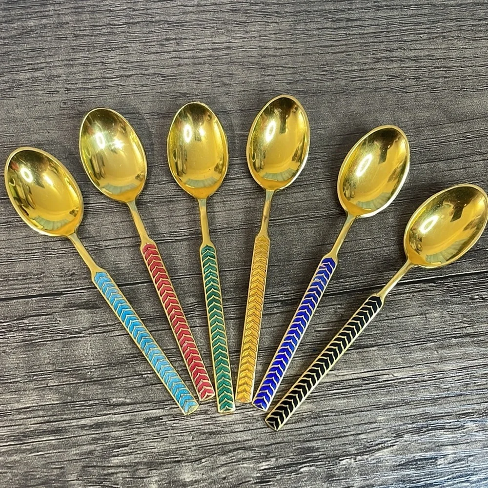 Meka Reklamegaver of Denmark 14k gold plate spoons.​​
